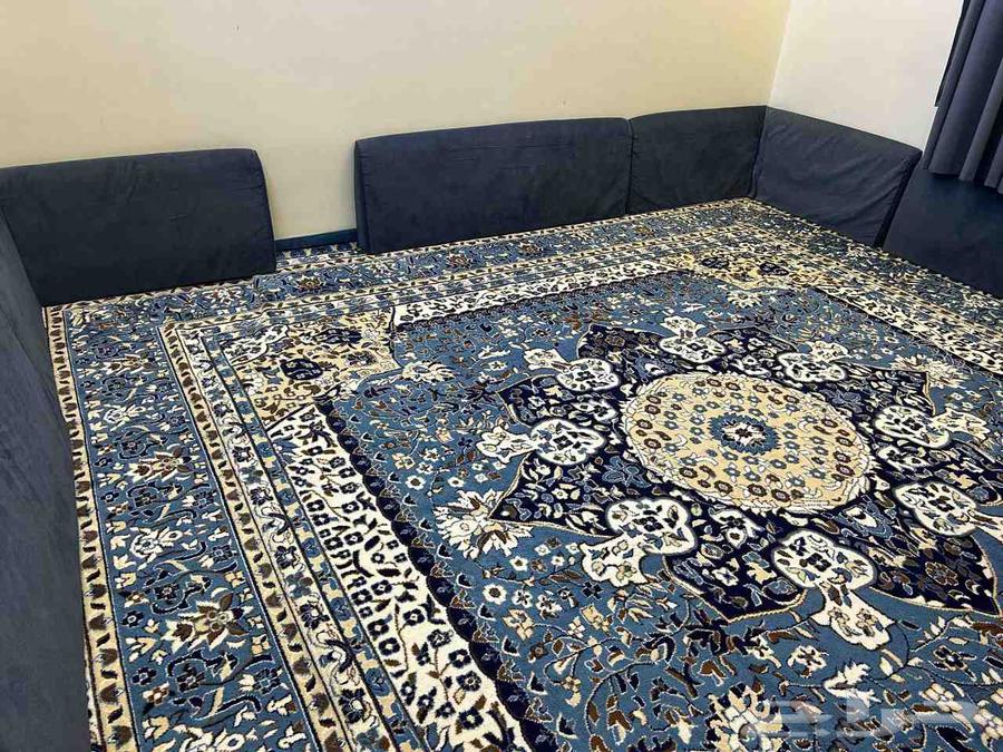 Clean 11-person sofa for sale with 2x3 carpet, and 4x4 floor council with carpet64369937520259114