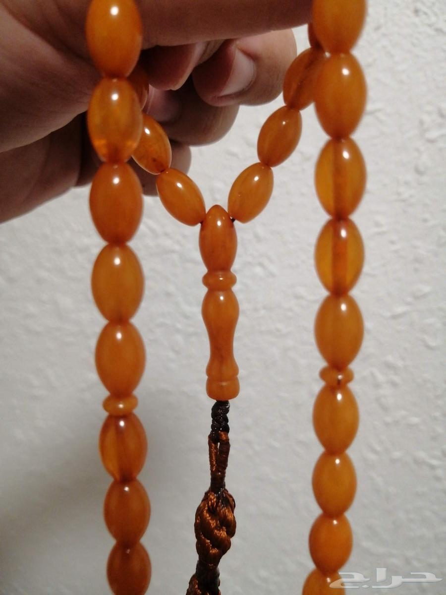 سبحة كهرمان صافيه حبة زيتونة (جديدة).64369160334722113