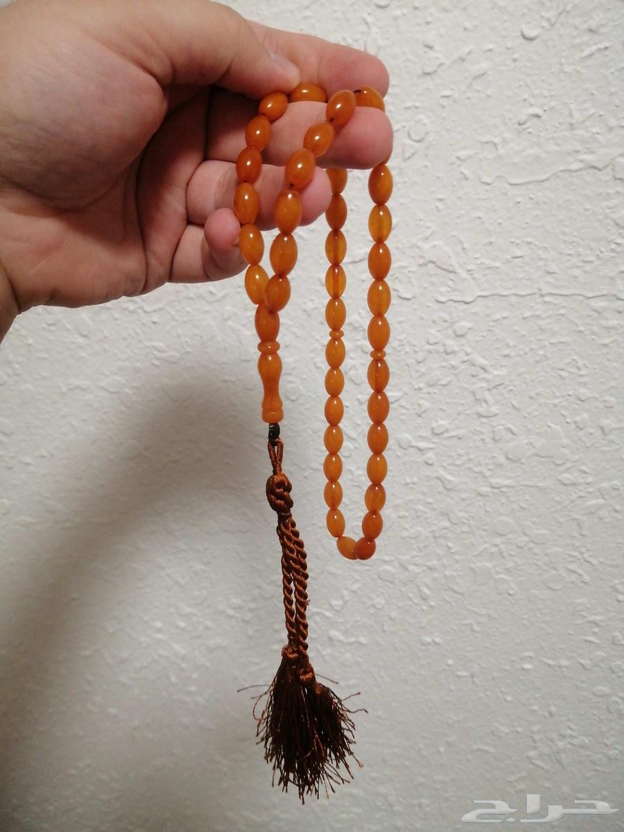 سبحة كهرمان صافيه حبة زيتونة (جديدة).64369160334722110