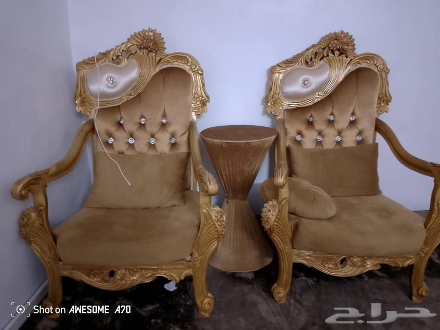 Golden 4-piece small sofa set with one smaller piece as shown in the picture 3 large64372214834049110