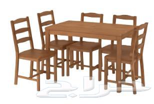 خزانة حالة ممتازة وطاولة وكراسي ايكيا المصدر64375991304322110