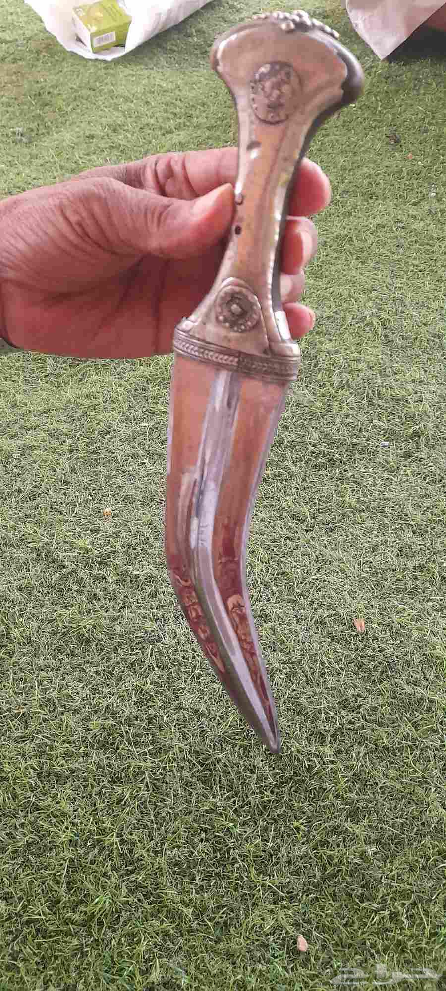 جنبيه حضرمي قديم الراس صيفاني ملبس بفضه64373433297283113