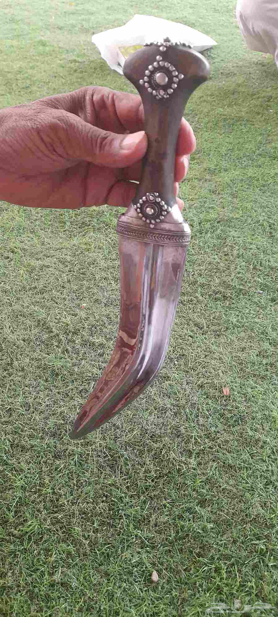 جنبيه حضرمي قديم الراس صيفاني ملبس بفضه64373433297283111