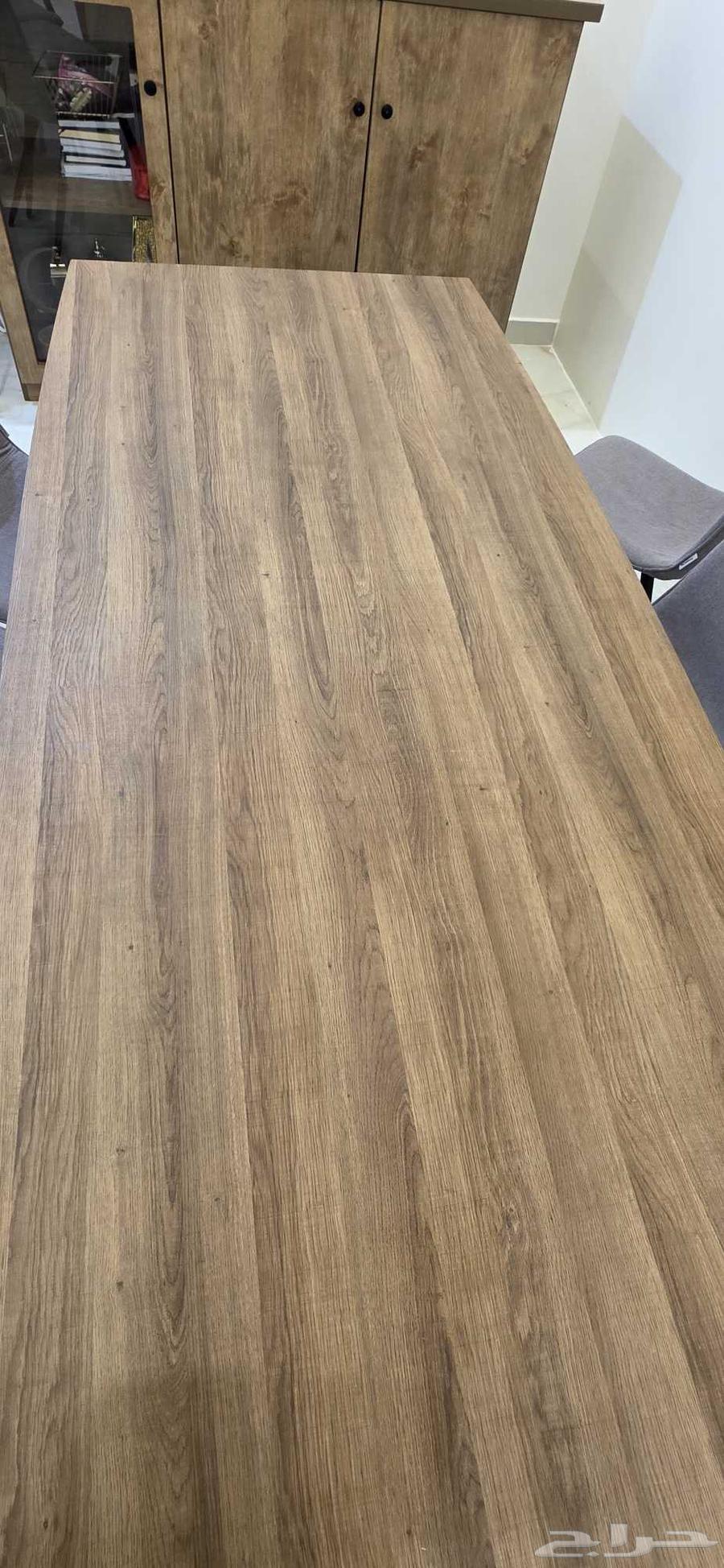 Dining table with buffet drawer and 8 chairs64371452456321111