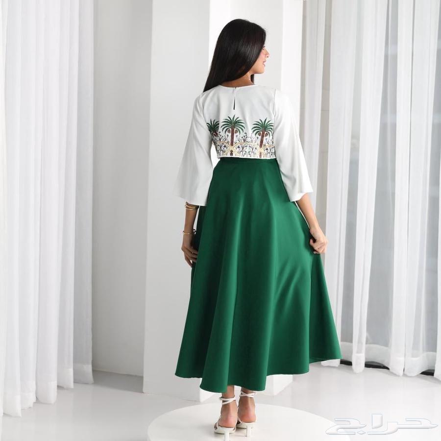 فستان بناتي او نسائي لليوم الوطني بشكل جديد رااقي64391632574211112