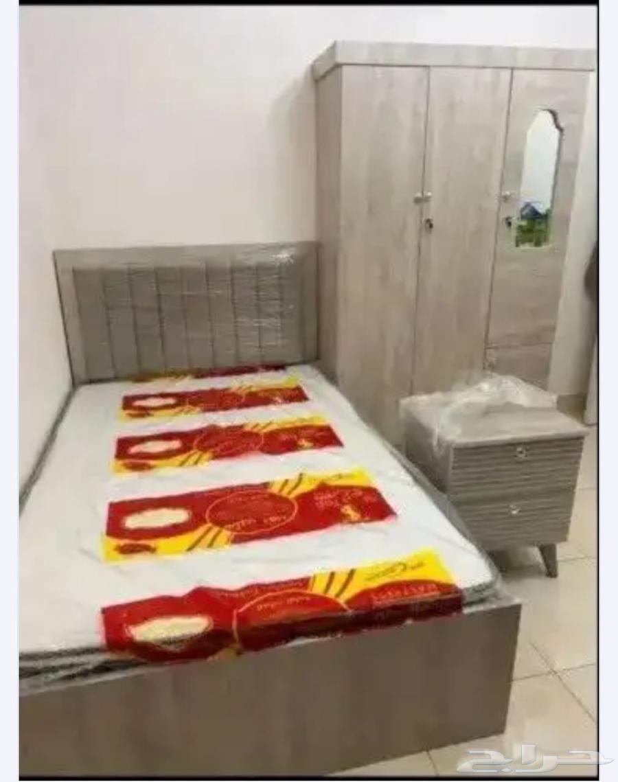 New 1 - Double bed, length 1.90, width 1.20, 1 cabinet with two drawers64378178755201110