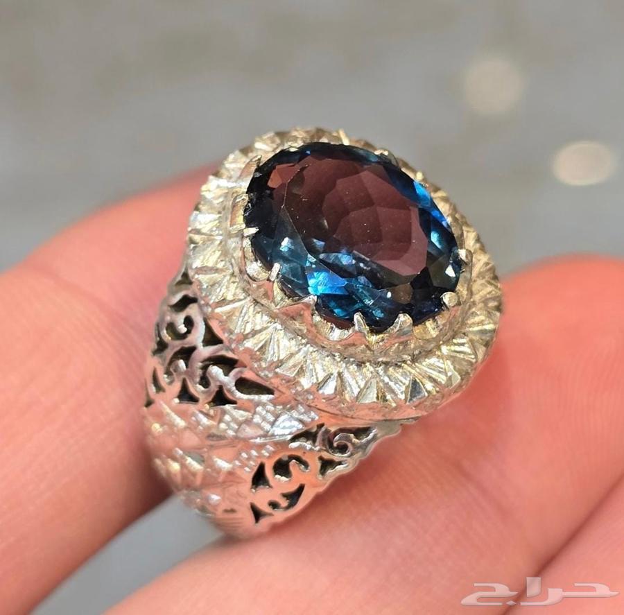 خواتم فضه احجار توباز64388908640387112