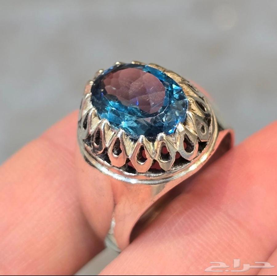 خواتم فضه احجار توباز64388908640387110