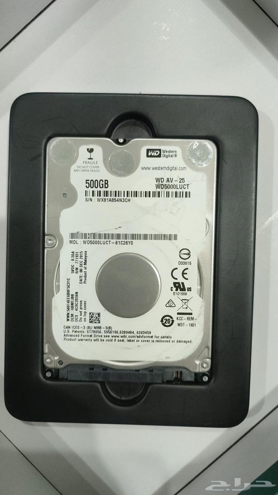 اثنين هارد SSD للبيع 500 جيجا السعر ب600 ريال64390761621123110