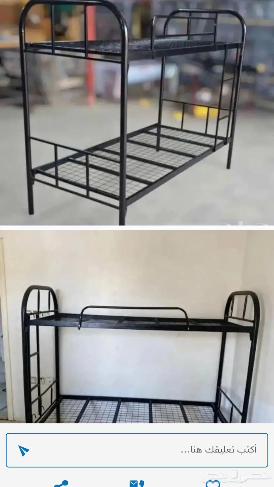 سرير حديد دور واحد دورين مراتب طبي سسته سليب هاي نفرين نفر64383164115841112