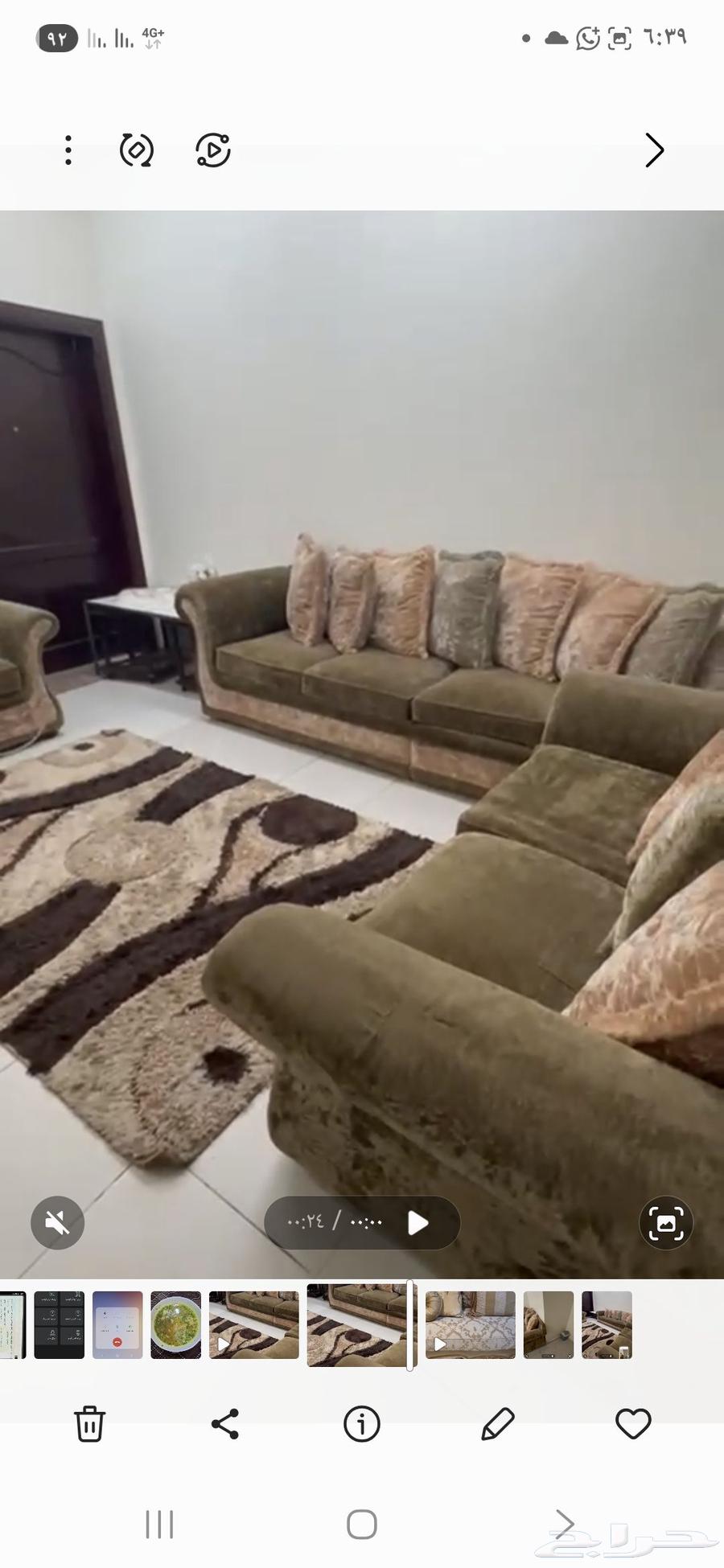 كنب 2قطع كبيره حق 4 نفر و2قطع حق 2نفر وقطعه وحد للبيع المست64379958973698110