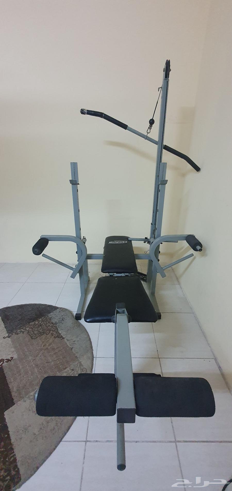 بنش لتمرين الظهر والصدر والرجل وشنطة اوزان كامله64377374626946112