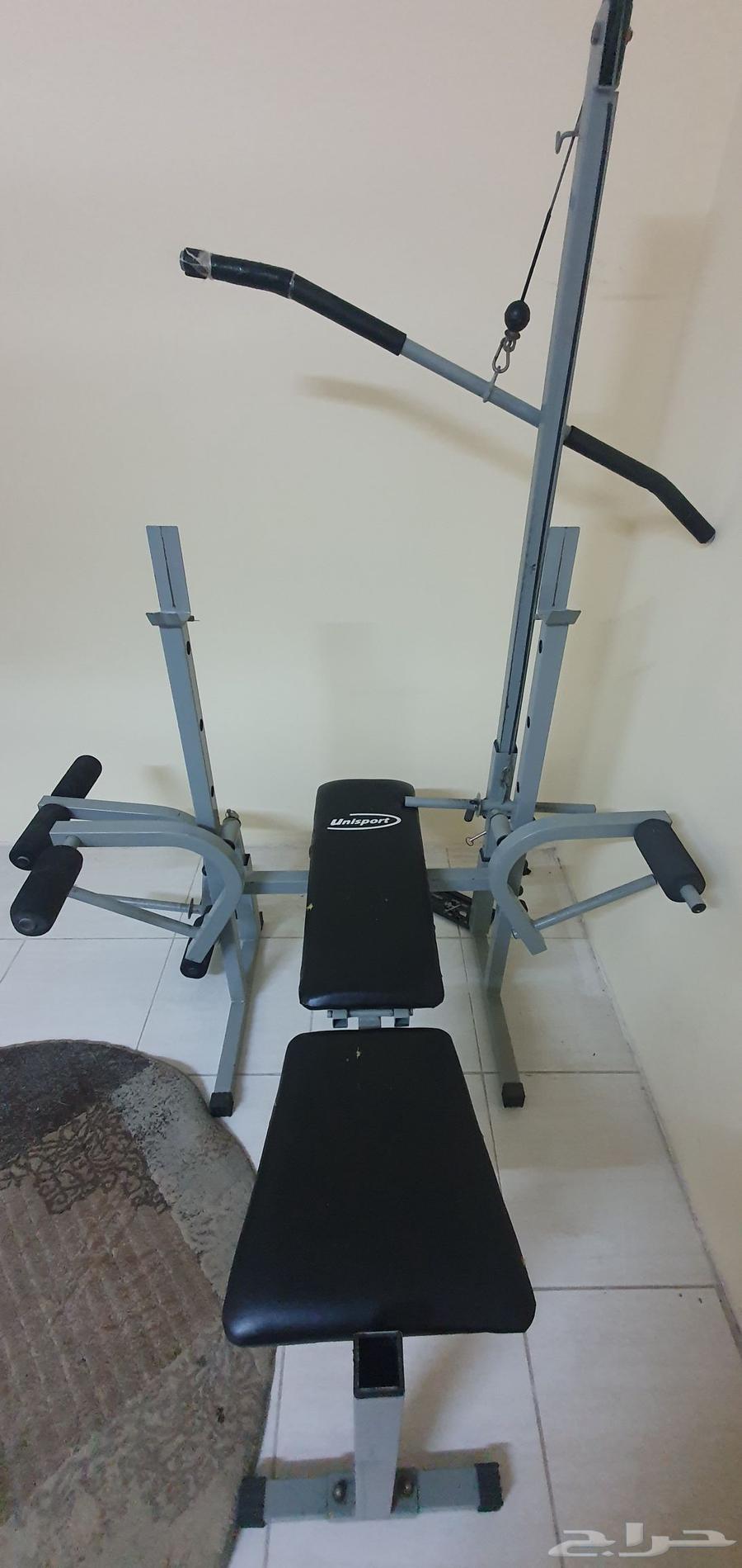 بنش لتمرين الظهر والصدر والرجل وشنطة اوزان كامله64377374626946114