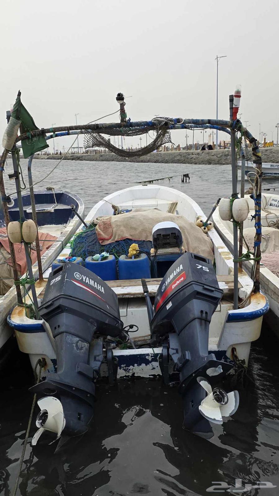 قارب صيد طوله 8 متر بجميع أجهزته مع شبك صيد صابي وراسخ64387397371522114