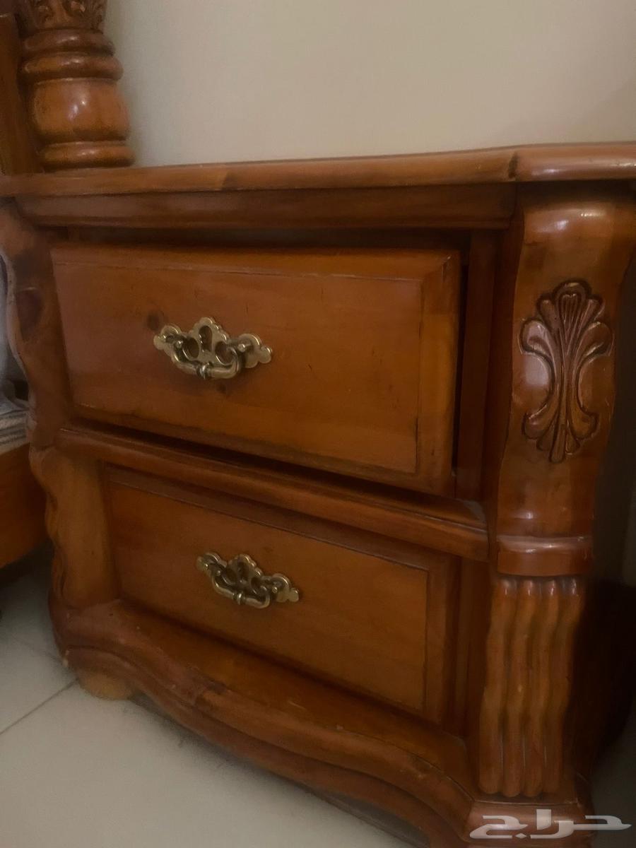 غرفة نوم سرير تسريحه كومدينه خشب سنديان64378629628673111