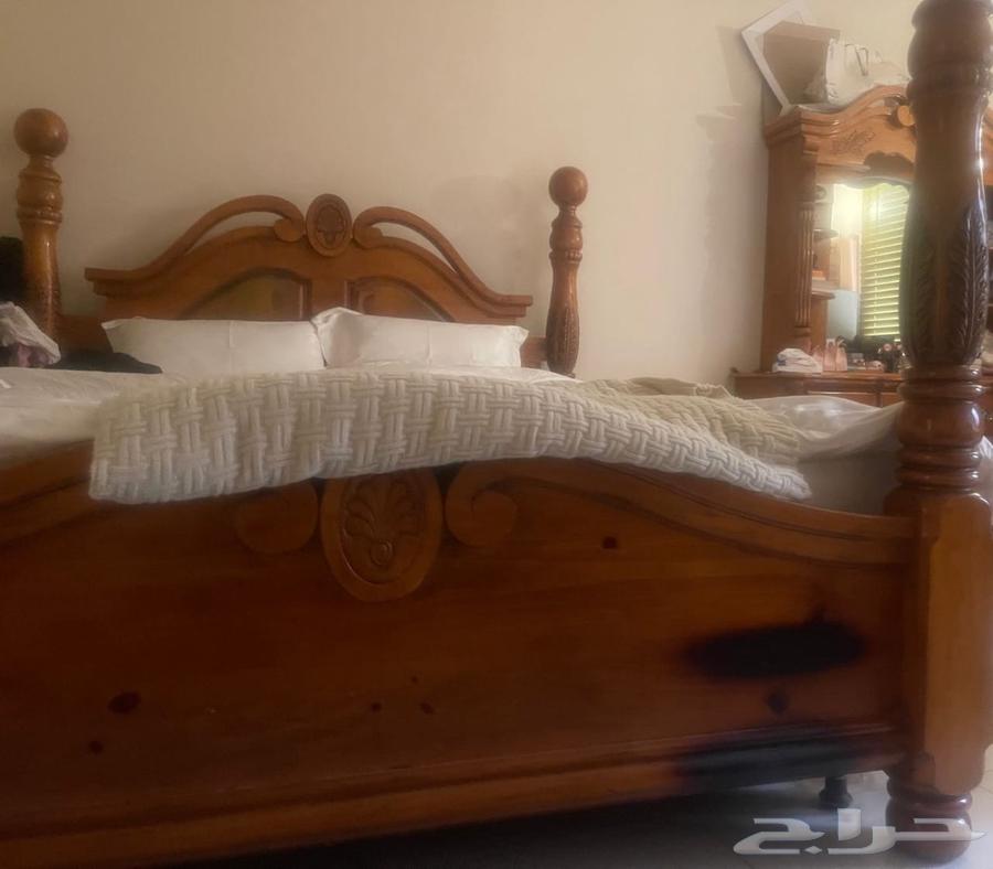 غرفة نوم سرير تسريحه كومدينه خشب سنديان64378629628673112