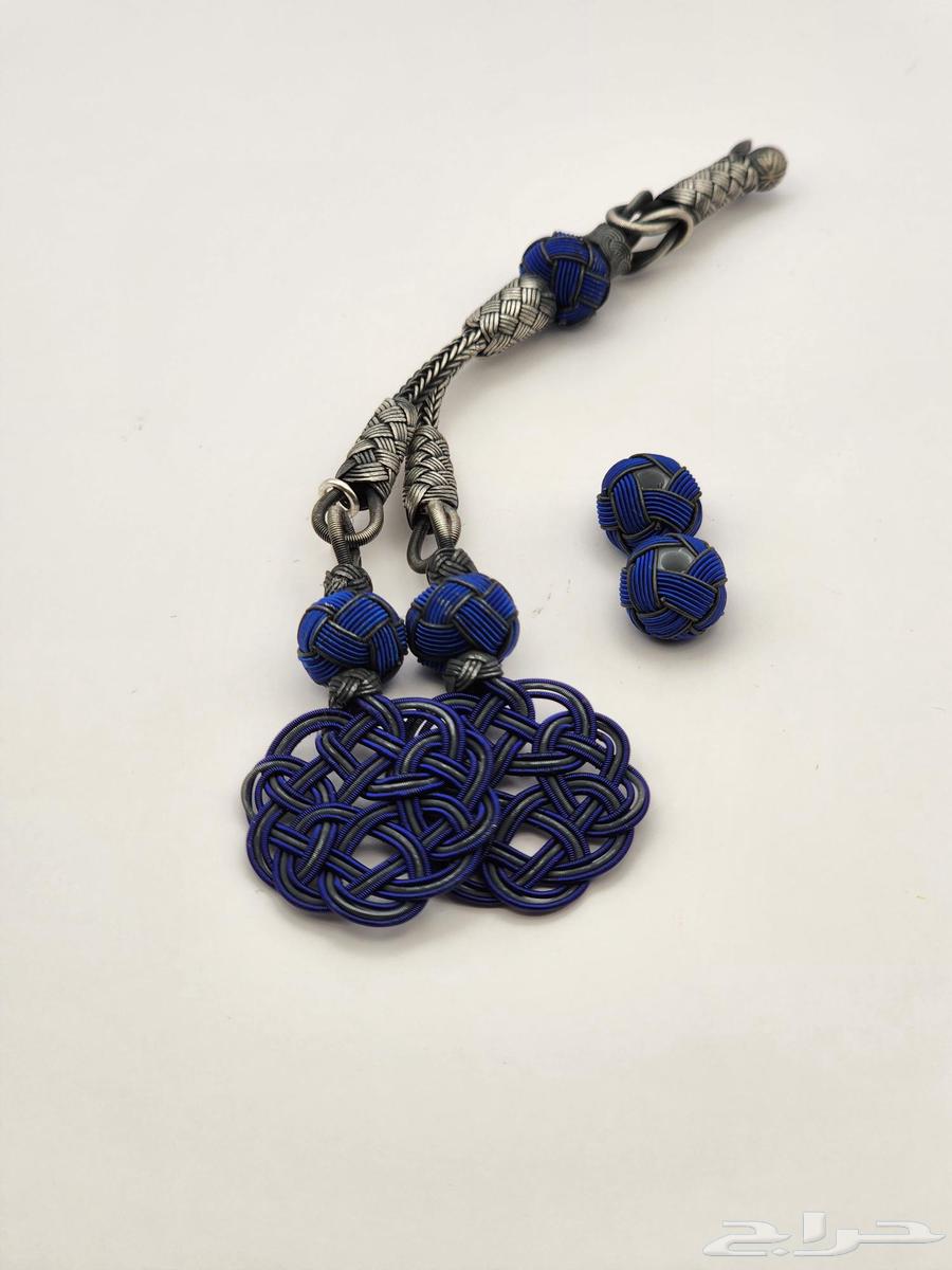 طربزونه فضه عيار 1000 باللون الازرق الغامق مع الفواصل64381493880961114