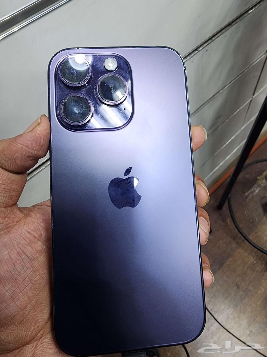 ايفون 14 برو الوان البنفسجي 256 جيج بطاريه 85فيه خط ب الشاشه64390678841218111