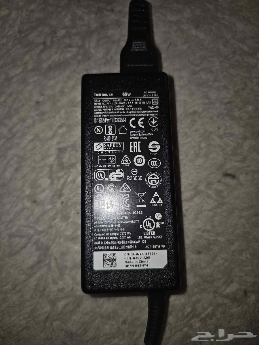 فيش شاحن لاب توب نوعها ديل جديد 65 واط64391466893827112