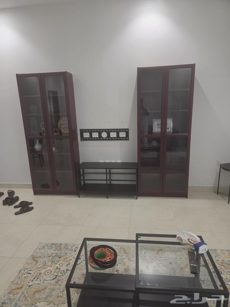 Complete living room set for sale including sofa, bookshelf, and tables64381961716354113