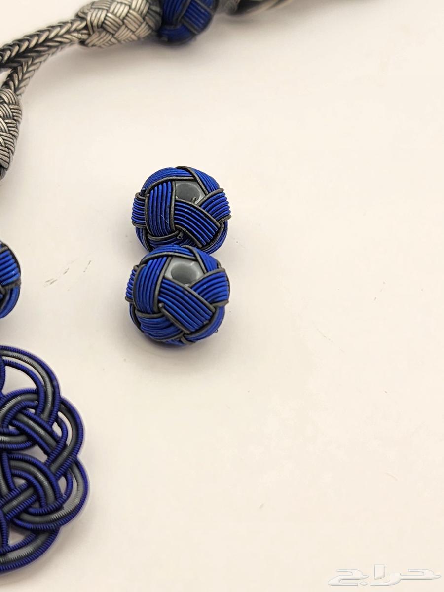 طربزونه فضه عيار 1000 باللون الازرق الغامق مع الفواصل64381493880961111