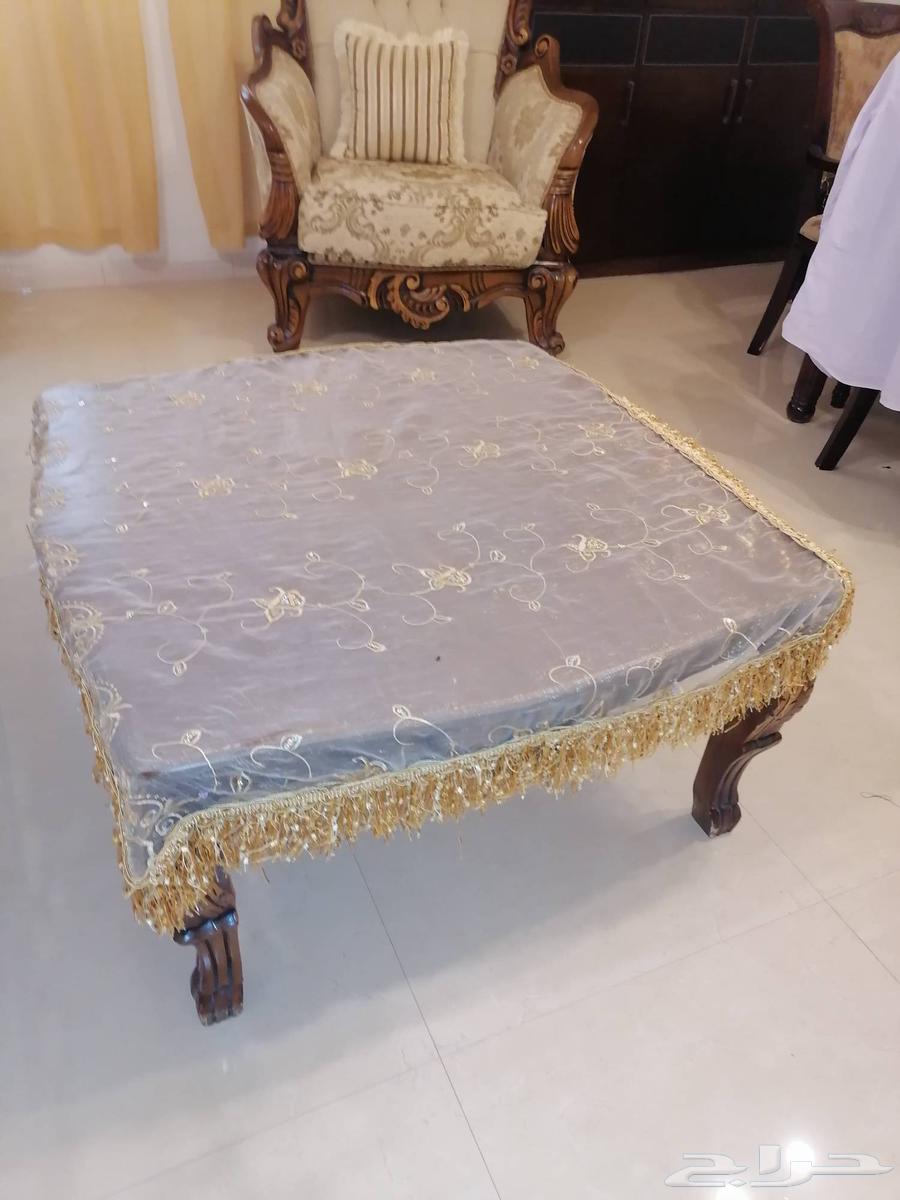 Seven-piece used carved sofa set (triple, double, two singles)64383192204418110