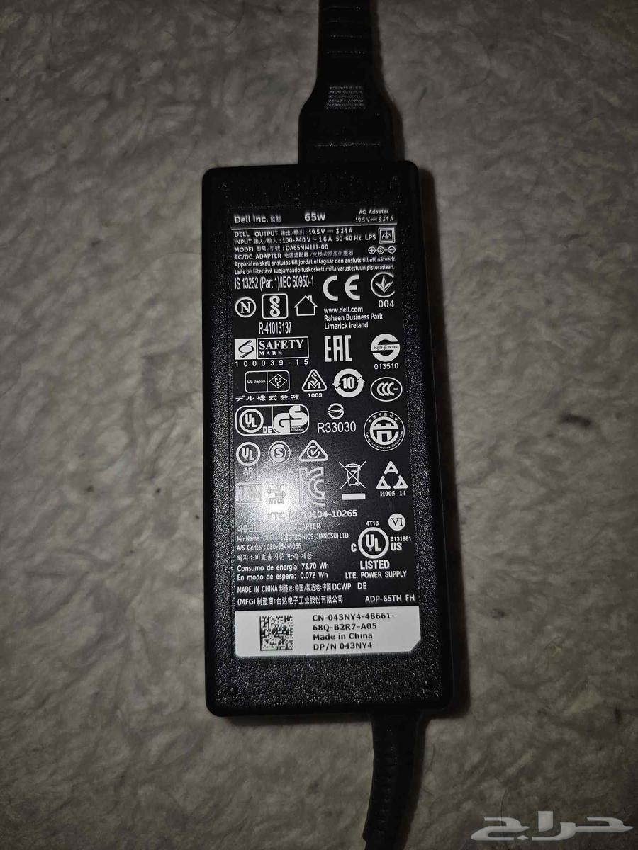 فيش شاحن لاب توب نوعها ديل جديد 65 واط64391466893827113