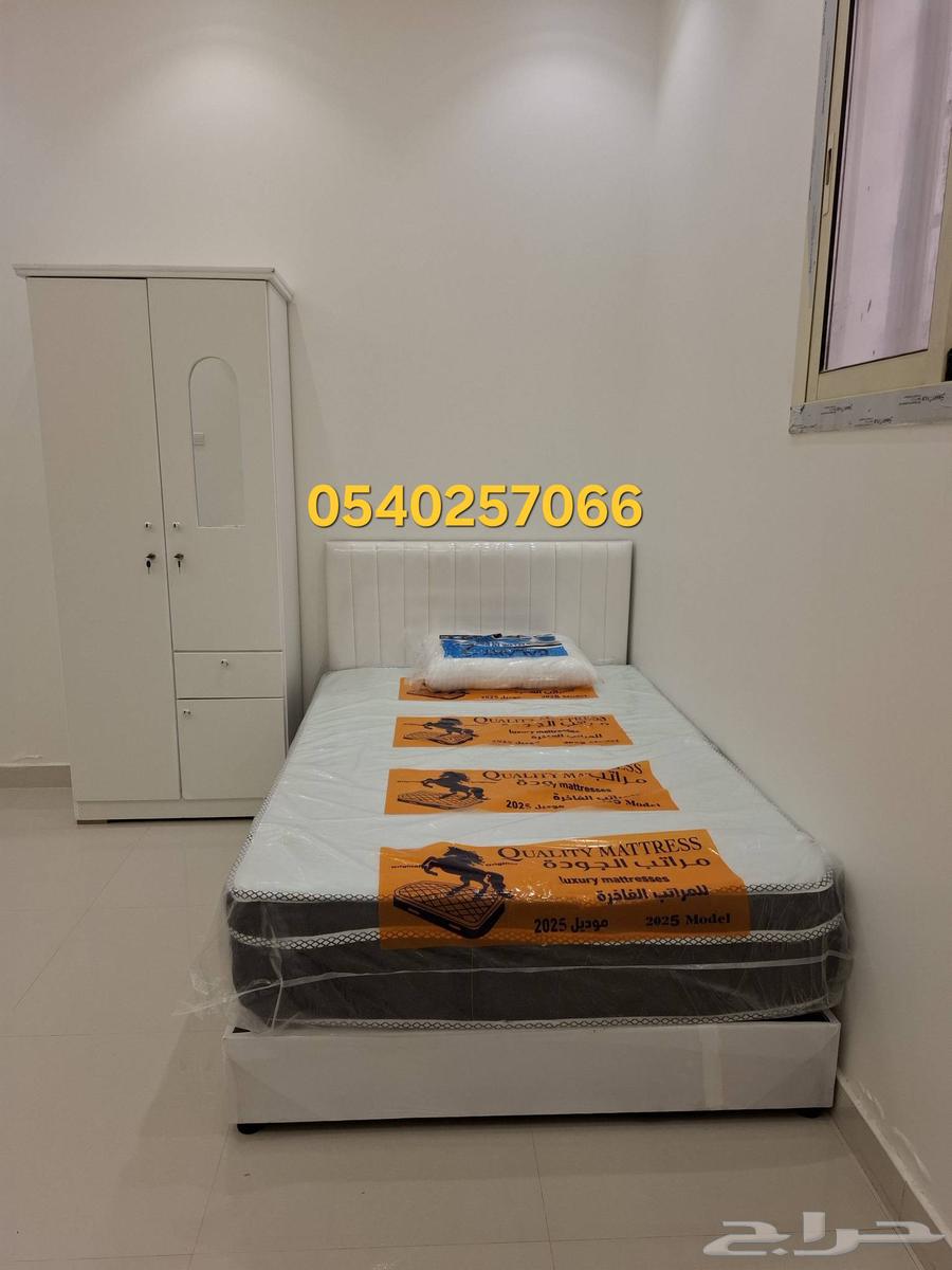 Free delivery and installation in Riyadh, single bed with mattress 275 SAR64386627333377111