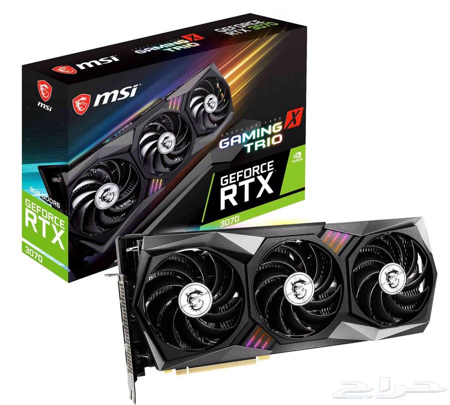 للبيع كرت شاشة MSI GeForce RTX 3070 Gaming X Trio64380324505602110