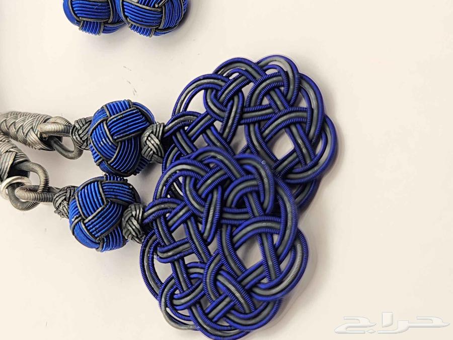 طربزونه فضه عيار 1000 باللون الازرق الغامق مع الفواصل64381493880961110