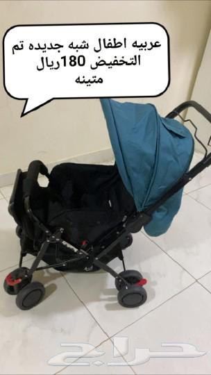 عربه اطفال شبه جديده وسرير مقاس 12064382846066050111
