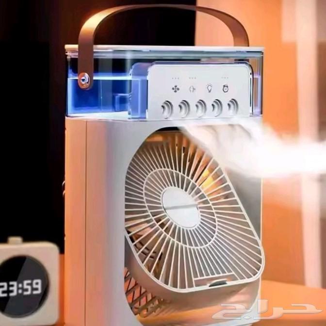 هواء بمروحة محمولة صديقة  تصميم 3 في - 1 مع مرطب USB وإضاءة64384647376515110