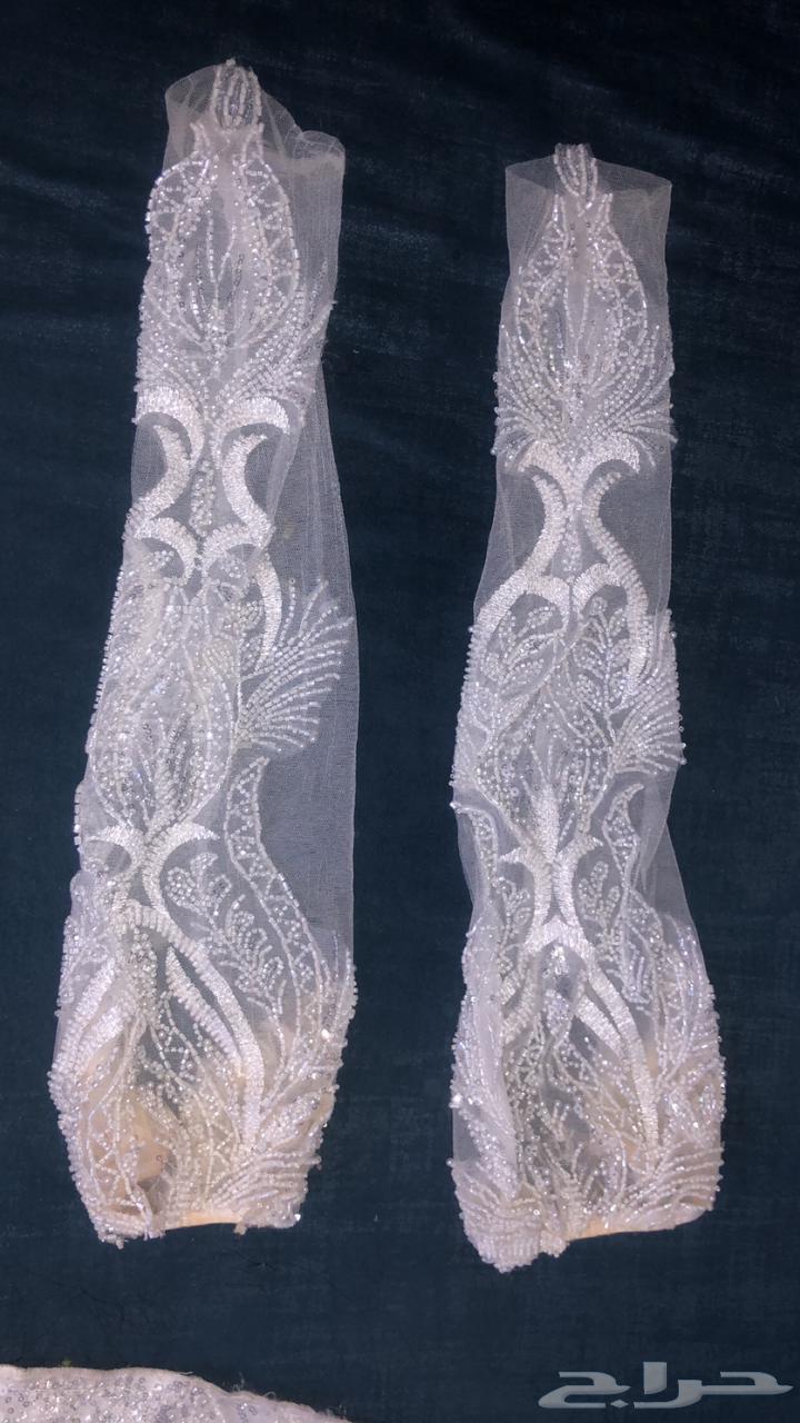 فستان زواج أو زفاف للبيع استعمال مره واحده مع أكمام خارجية64378746072963114