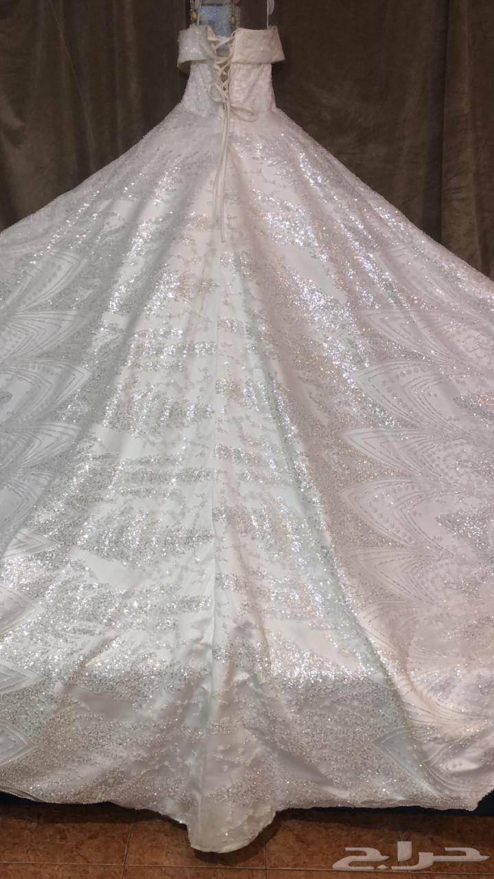 فستان زواج أو زفاف للبيع استعمال مره واحده مع أكمام خارجية64378746072963110