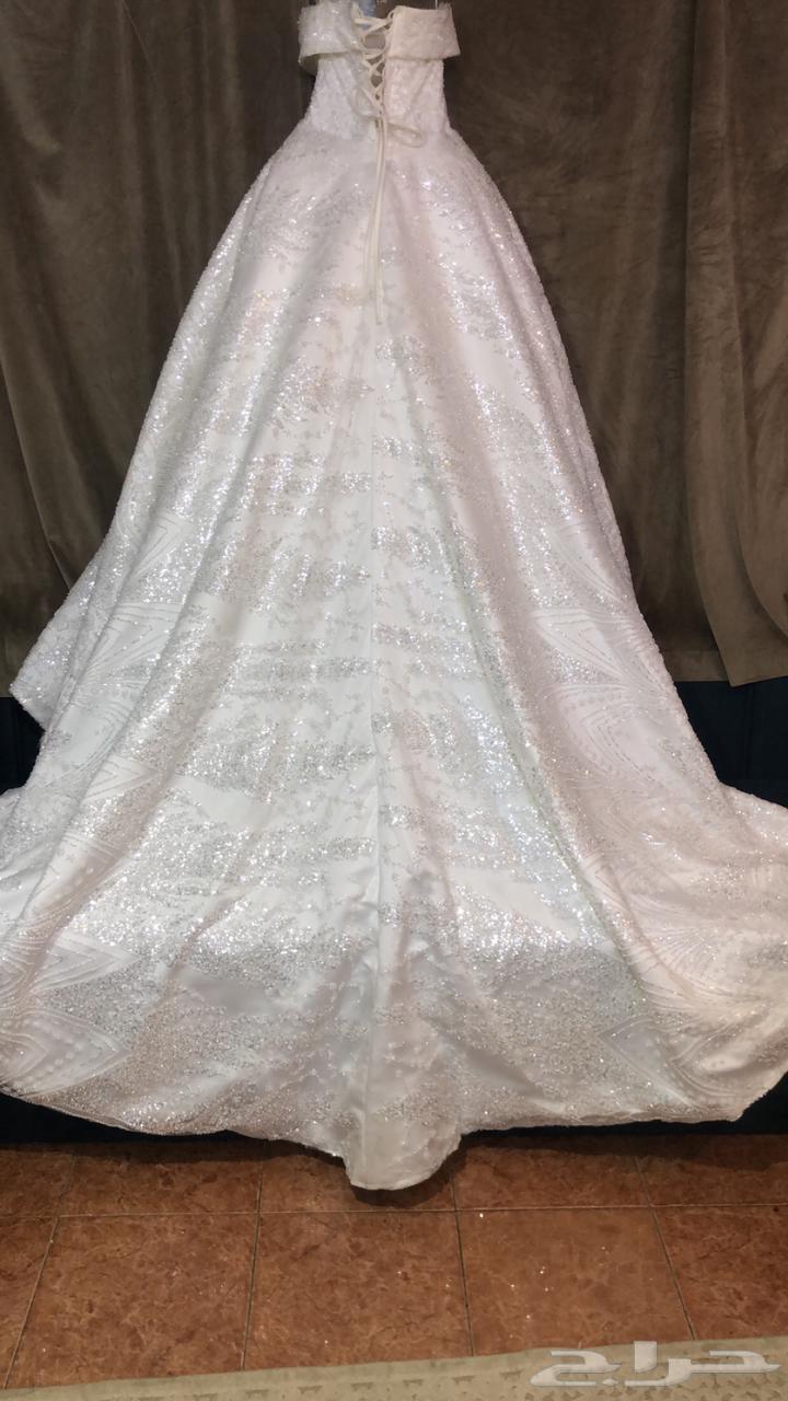فستان زواج أو زفاف للبيع استعمال مره واحده مع أكمام خارجية64378746072963111