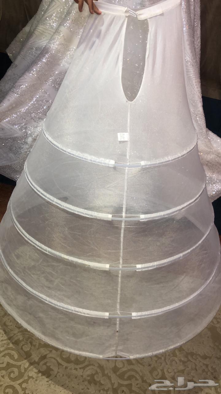 فستان زواج أو زفاف للبيع استعمال مره واحده مع أكمام خارجية64378746072963112