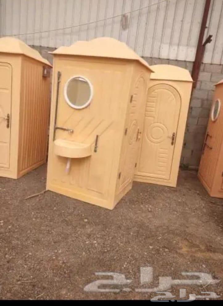 دورات مياه فايبر متنقل . شبه جديد عدد 2 للبيع64390499423747111