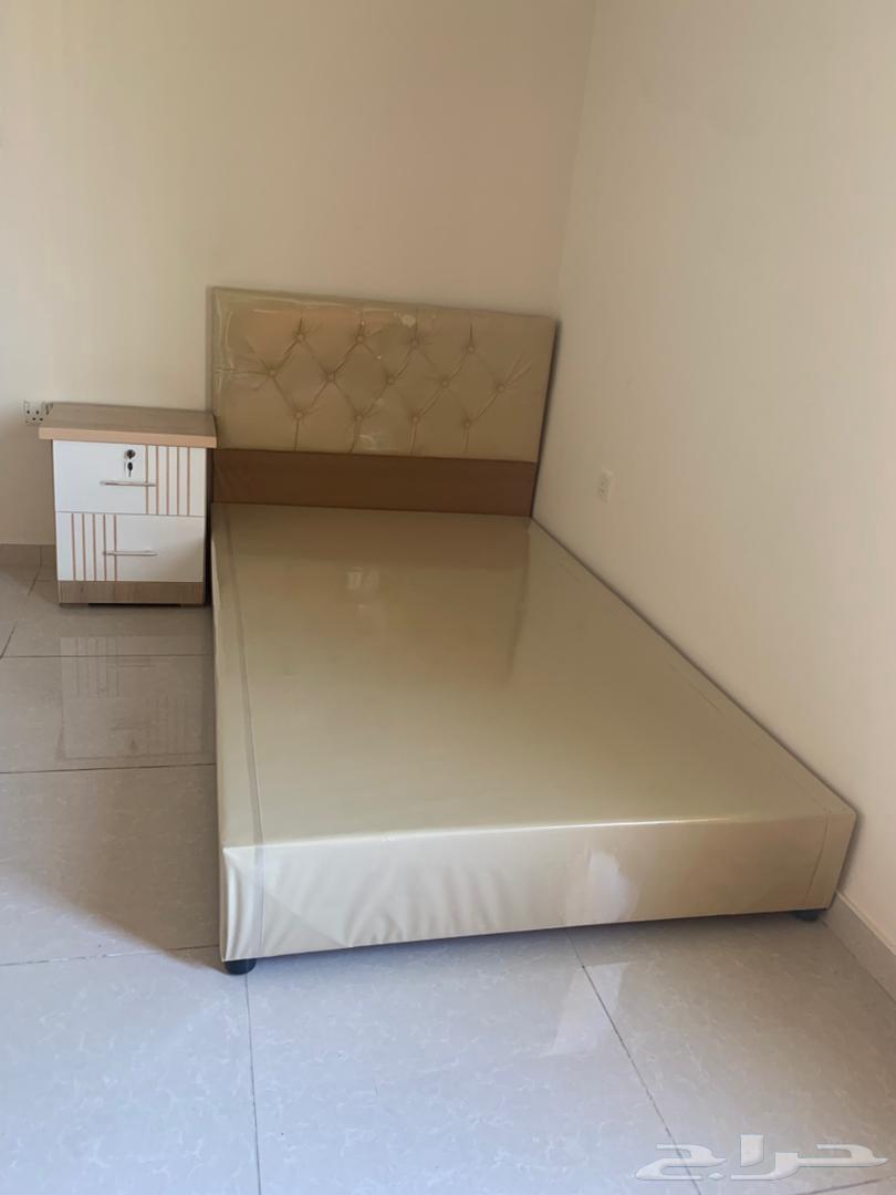 سرير خشب قماش جلد جديد64378513201027110