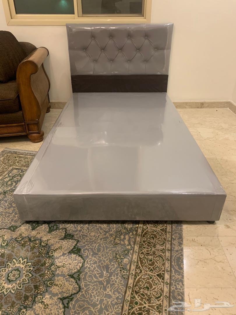 سرير خشب قماش جلد جديد64378513201027111