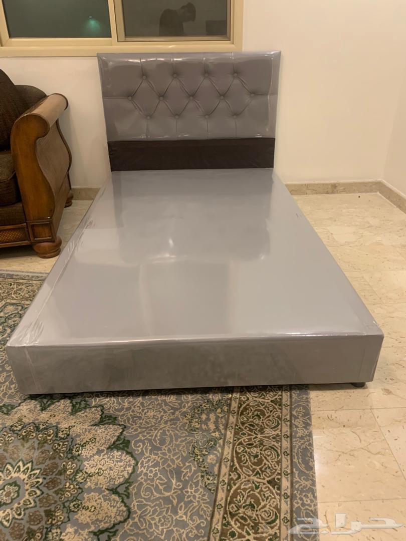 سرير خشب قماش جلد جديد64378513201027112