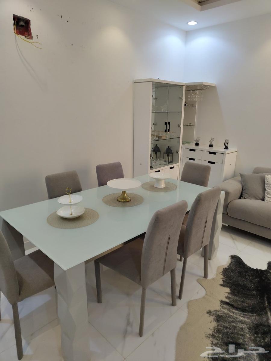 Dining room set with table, chairs, and sofa64397783339779111