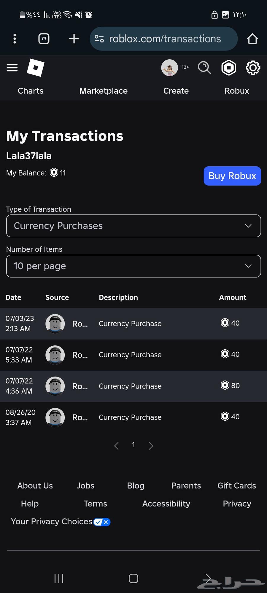 حساب روبلوكس64397200433793114