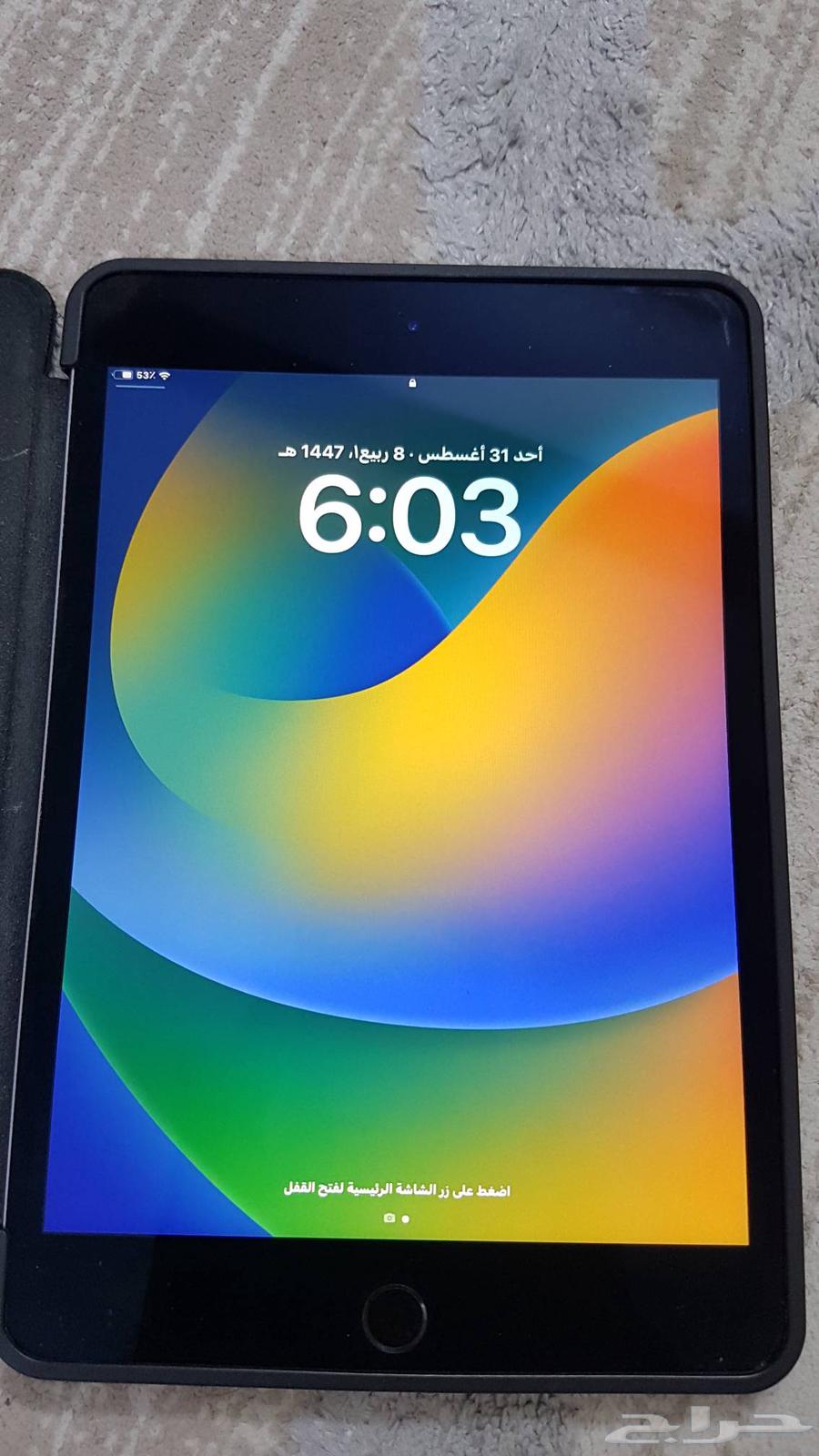 ايباد ميني ابل 64 جيجا لون أسود فاتح مستعمل نظيف للبيع64394744981507111
