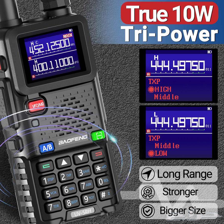 Baofeng UV-5RH 10W VHF UHF Wireless Two-Way Radio T YT Bravo Motorola64398005356931111