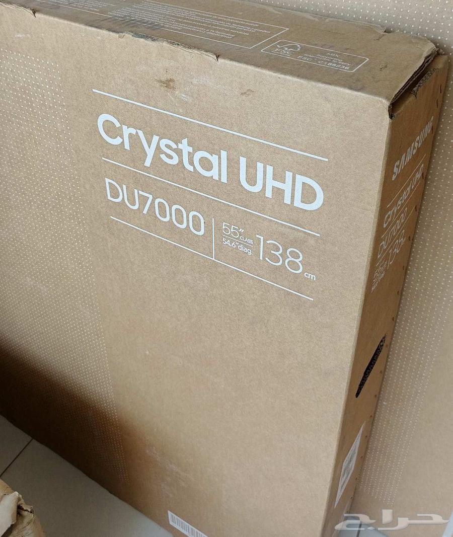 شاشة سامسونج 55 جديدة بكرتونه كريستال يو إتش دي64396477915523110