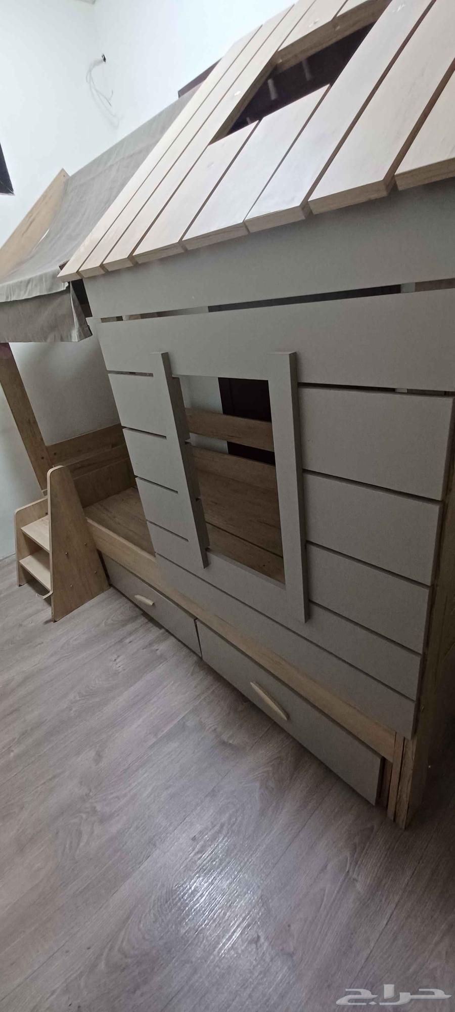 سرير اطفال شكل كوخ صناعه تركي64398771256066111