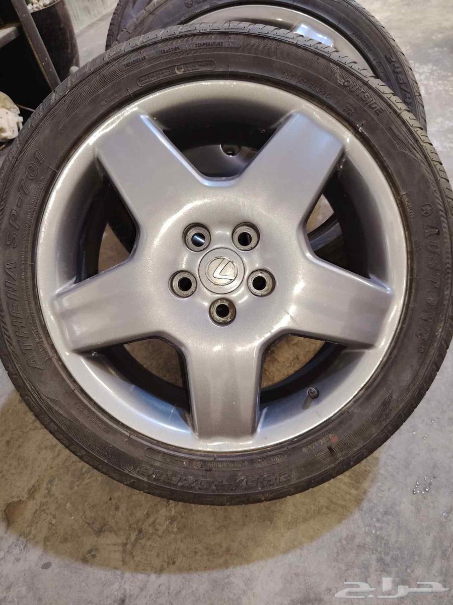 جنوط لكزس ls 430 أصليه نظيفة وعليها كفرات جديدة64540680482817112