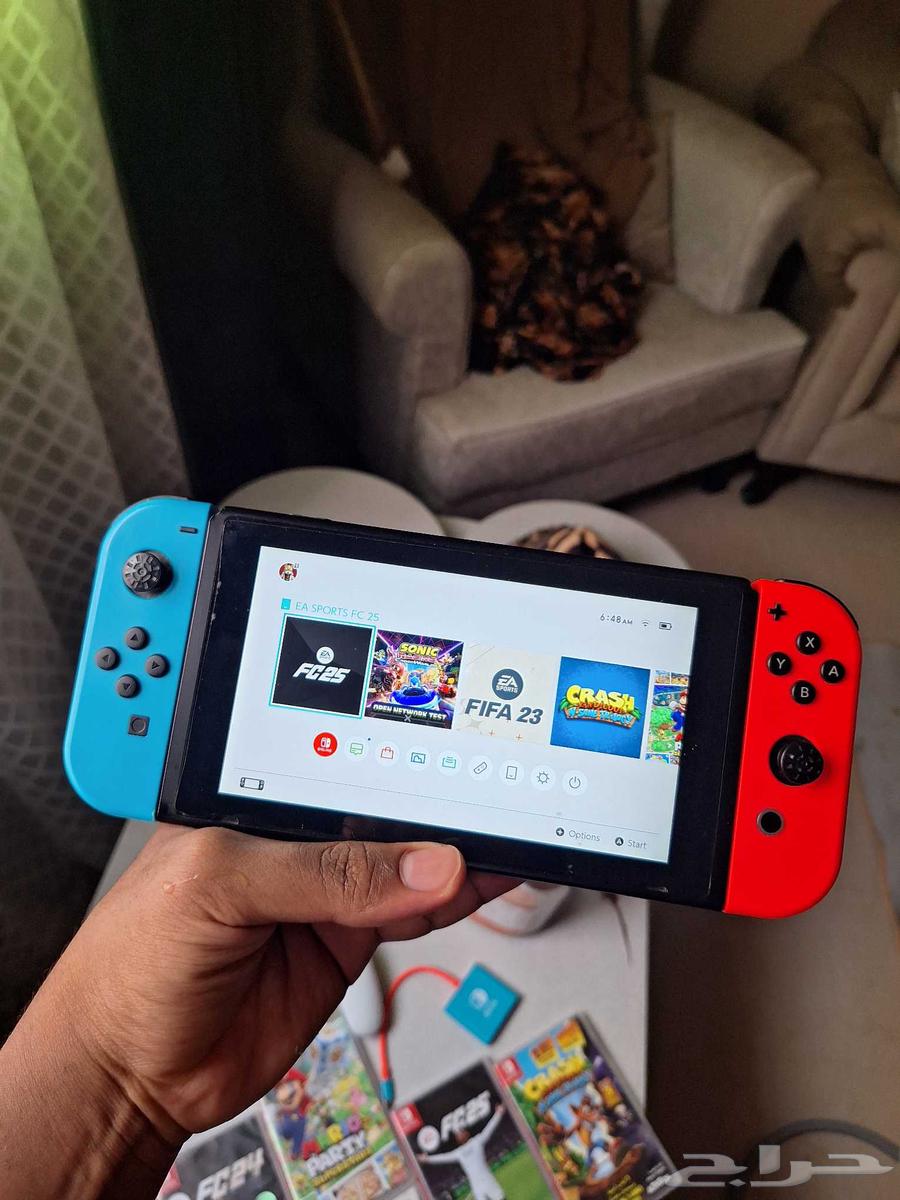 عرض خيالي جهاز نينتندو سويتش نظيف مرة ومعه كثييير ملحقات swi64394937510657113