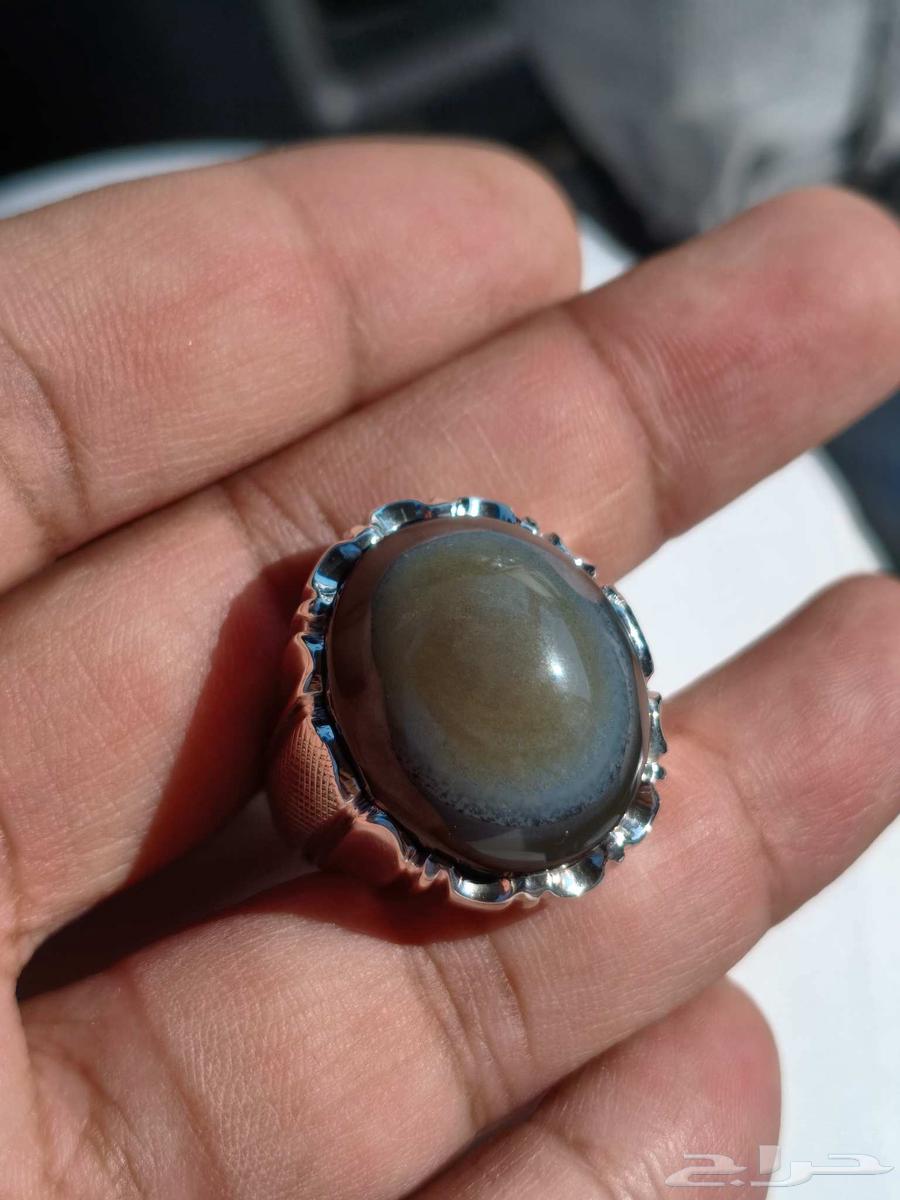 خاتم فضة بحجر العقيق السليماني اليماني64396936126850110