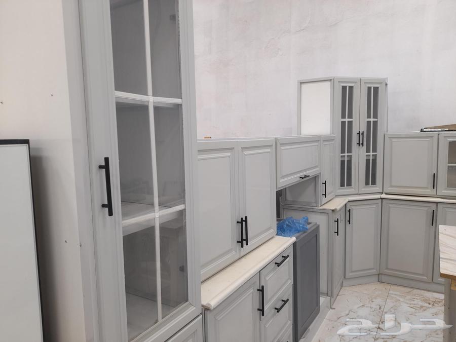 دولاب مطبخ المنيوم صاج مستخدم مجدد نظيف 6متر64401216457731113